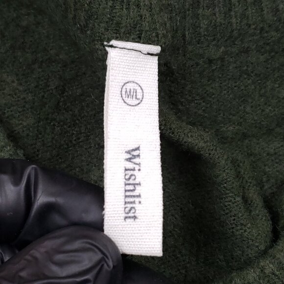 Wishlist Cropped Sweater Womens M/L Green V-Neck‎ Long Sleeve - Picture 5 of 8